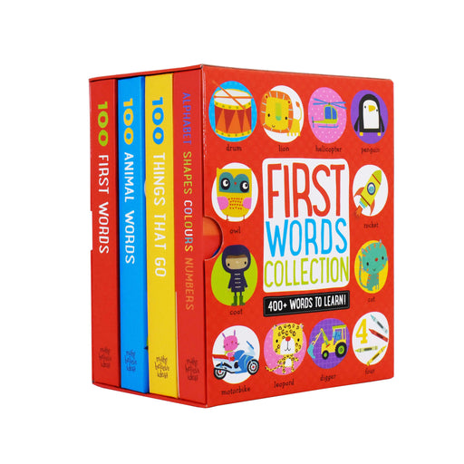 First Words Collection 4 Baby Children Kids Books Box Set (400+ Words to Learn) -Baord Books - Age 0-5 0-5 Make Believe Ideas Ltd