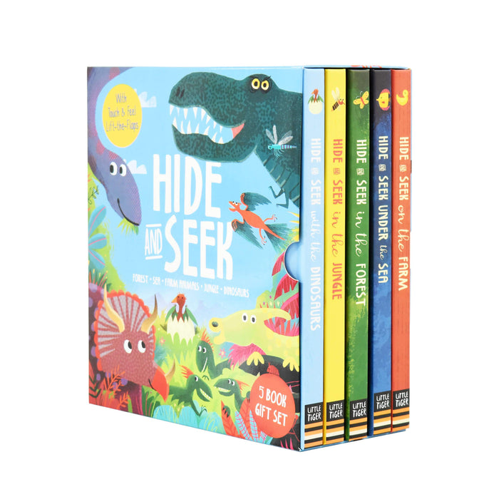 Hide and Seek Touch & Feel Lift the Flap 5 Books Collection Box Set by Little Tiger - Ages 0-5 - Hardback 0-5 Little Tiger