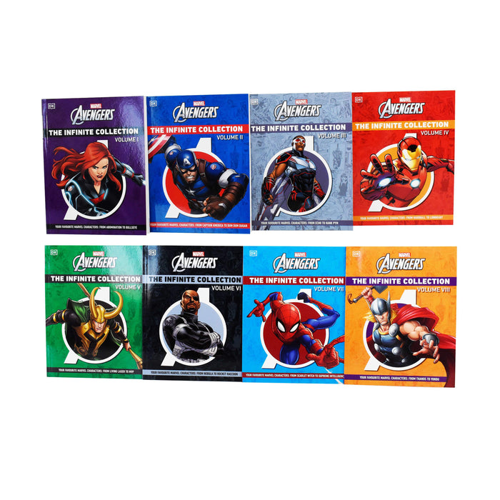 Marvel Avengers The Infinite Collection Character Guides Volume 1 - 8 Books Collection Box - Paperback - Age 5-7 5-7 DK Children