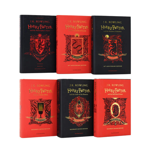 Harry Potter Gryffindor Edition 6 Books Set Collection By J.K Rowling - Young Adult - Hardback Young Adult Bloomsbury Children's Books