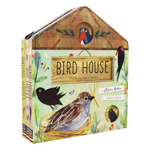 A Clover Robin Book of Nature Series 3 Books Lift-the-flap Collection Set (Bird House, Bug Hotel & Animal Homes)- Ages 0-5 - Board Book 0-5 Little Tiger