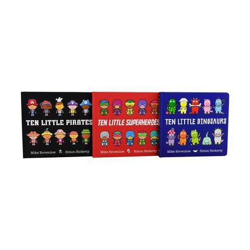 The Ten Little Adventure 3 Board Book Collection - Ages 0-5 - Board Books - Mike Brownlow 0-5 Orchard Books