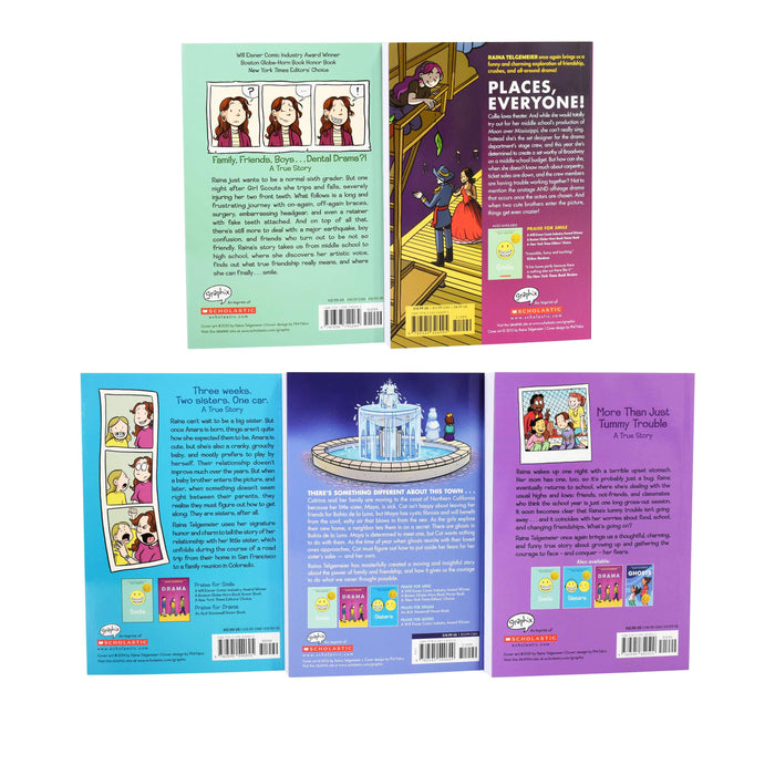 Raina Telgemeier Collection 5 Books Box Set - Paperback - Age 9-12 9-14 Scholastic