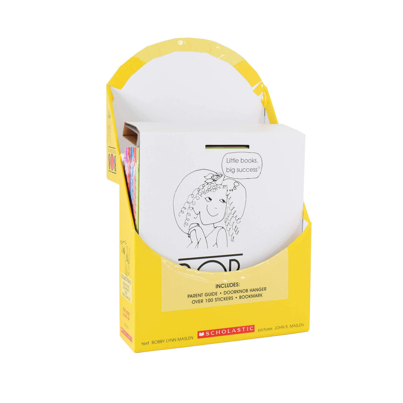 Bob Books 16 Books Collection Box 2 for Advancing Beginners and Word Families INCLUDING Parent Guide, Doorknob Hangerover 100 Stickers & Bookmark - Paperback 5-7 Scholastic