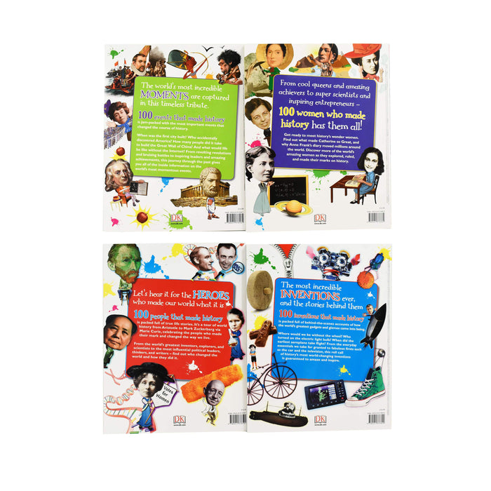 100 History Series 4 Books Collection Set by DK - Ages 7-9 - Paperback 7-9 DK