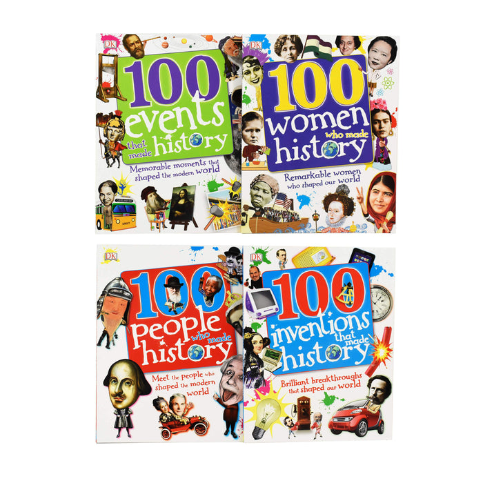 100 History Series 4 Books Collection Set by DK - Ages 7-9 - Paperback 7-9 DK