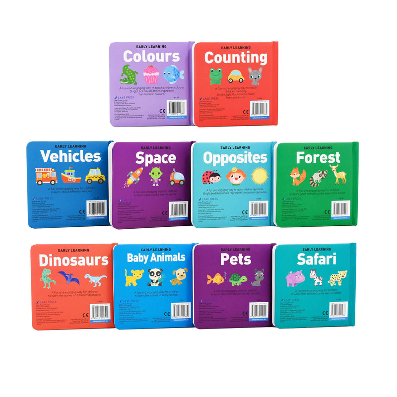 Take Along Early Learning Carry Pack by Lake Press - Ages 0-5 - 10 Boardbooks 0-5 Lake Press