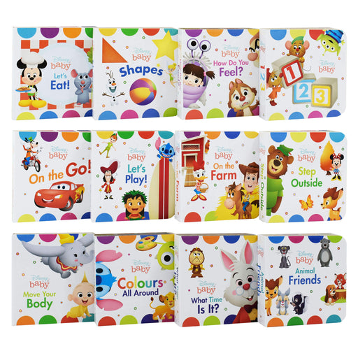 Disney My First Library Board Book Block 12 Books Set By P I Kids - Ages 0-5 0-5 PI Kids