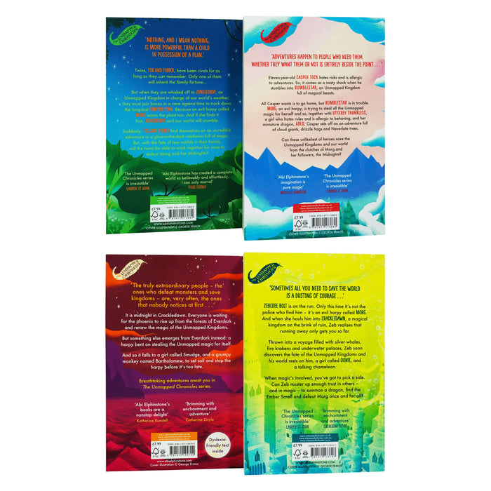 Abi Elphinstone The Unmapped Chronicles 4 Books Collection Set- Ages 9-14 - Paperback 9-14 Simon & Schuster