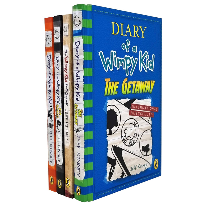 Diary of a Wimpy Kid 4 Books Collection by Jeff Kinney - Ages 7-9 - Paperback/Hardback 7-9 Penguin