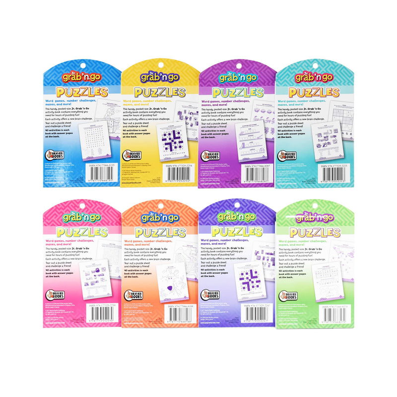 Jr Grab n Go Puzzles 8 Books Bag - Ages 0-5 - Paperback 0-5 Beaver Books