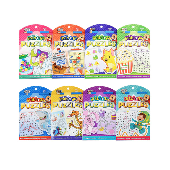 Jr Grab n Go Puzzles 8 Books Bag - Ages 0-5 - Paperback 0-5 Beaver Books