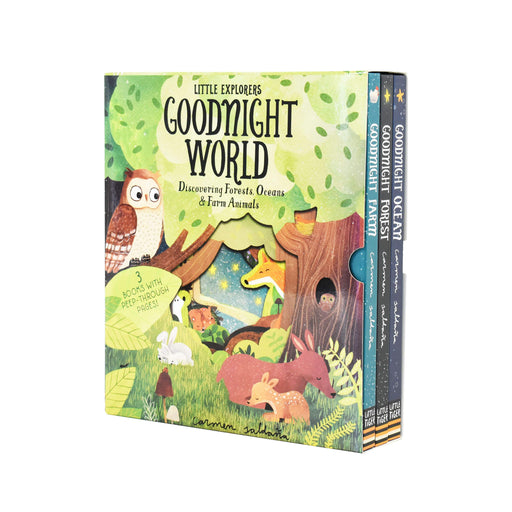 Little Explorers Goodnight World 3 Books Box Carmen Saldana - Ages 0-5 - Boardbooks 0-5 Little Tiger