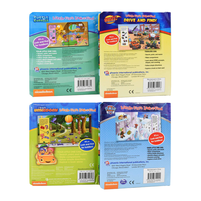 Nickelodeon Look and Find (Blaze and the Moster Machines, Paw Patrol, Bubble Guppies, Umizoomi) - Ages 0-5 - Board book 0-5 PI Kids