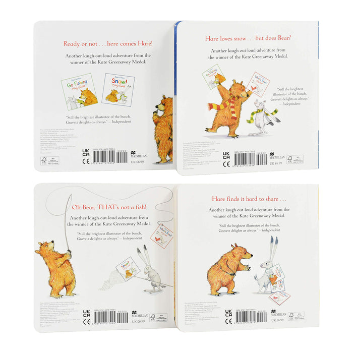 Bear and Hare 4 Books by Emily Gravett – Ages 0-5 – Board Book 0-5 Macmillan