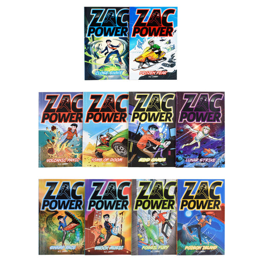 ZAC Power Zac's Top Ten! 10 Books Box by H.I.Larry – Ages 7-9 – Paperback 7-9 HARDIE GRANT BOOKS