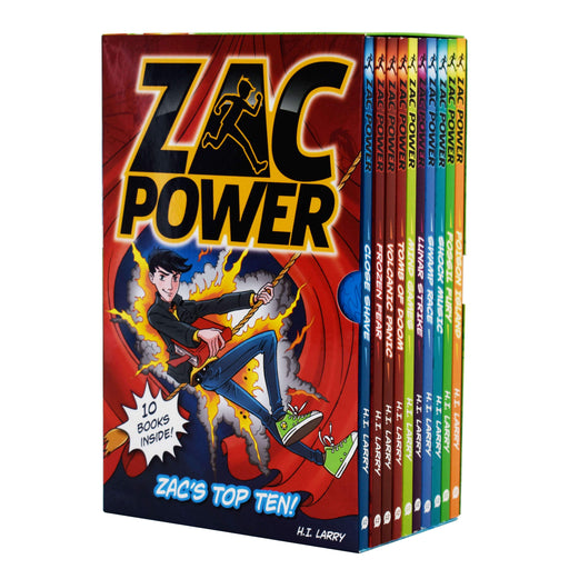 ZAC Power Zac's Top Ten! 10 Books Box by H.I.Larry – Ages 7-9 – Paperback 7-9 HARDIE GRANT BOOKS