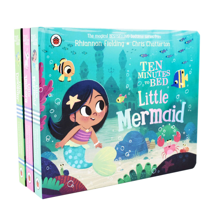 Ten Minutes to Bed 3 Books Collection Set By Rhiannon Fielding & Chris Chatterton - Ages 0-5 - Board Book 0-5 Ladybird