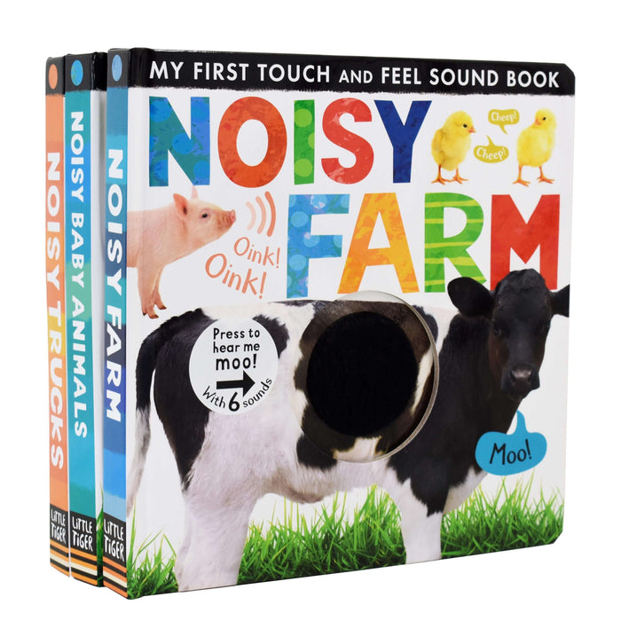 My First Touch Noisy And Feel Sound 3 Books By Little Tiger Press - Ages 0-5 - Board Book 0-5 Little Tiger Kids