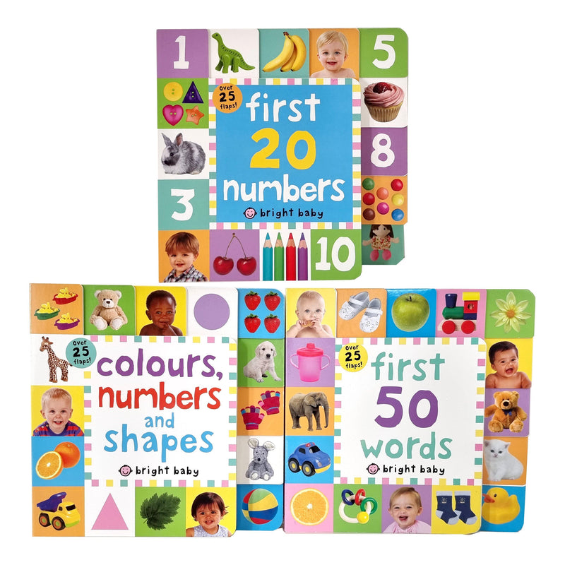 Lift the Flap Tab Books Collection 3 Books Set Preschool Skills, Early Learning By Roger Priddy - Ages 0-5 - Boardbook 0-5 Priddy Books