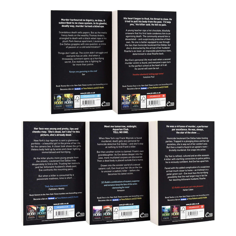 J D Robb Death Series 5 Books Collection Set - Young Adult - Paperback Young Adult Piatkus