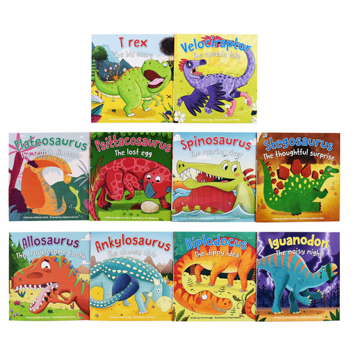 Dinosaur Adventure Stories 10 Books Collection Box Set by Miles Kelly (Allosaurus, Ankylosaurus, Diplodocus & MORE) - Ages 0-5 - Paperback 0-5 Miles Kelly Publishing