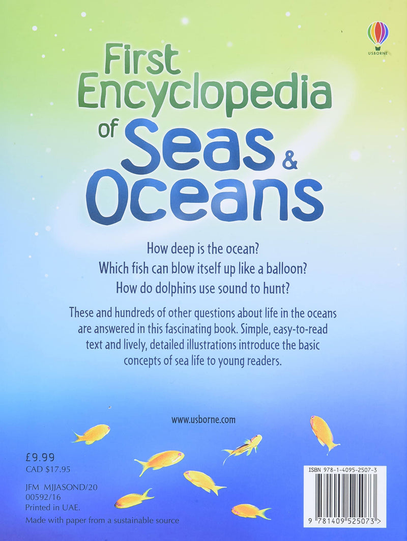 Usborne First Encyclopedia of Seas & Oceans - Ages 5-7 - Hardback 5-7 Usborne