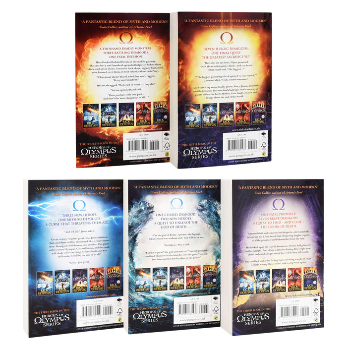 Heroes of Olympus Complete Collection 5 Books Box Set By Rick Riordan - Paperback - Age 9-14 9-14 Penguin Books