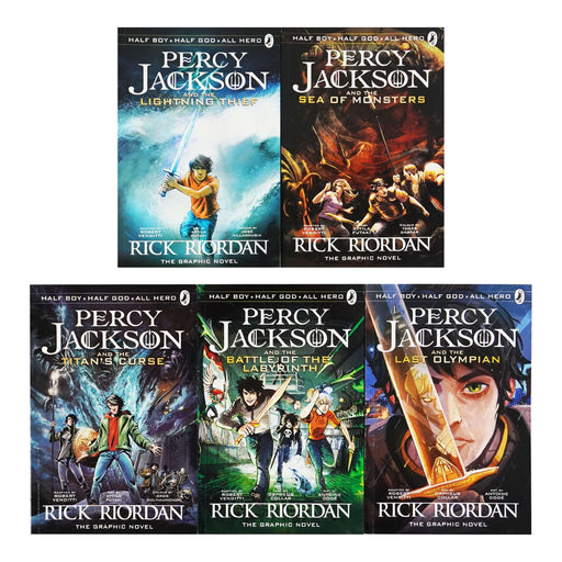 Percy Jackson Graphic Novels 1-5 Books Collection Set By Robert Venditti - Ages 8-15 - Paperback 9-14 Penguin
