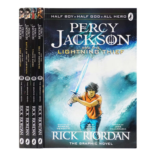 Percy Jackson Graphic Novels 1-5 Books Collection Set By Robert Venditti - Ages 8-15 - Paperback 9-14 Penguin