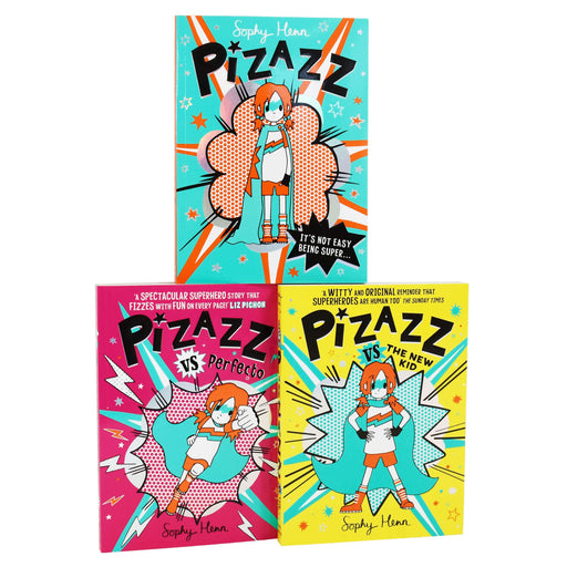 Pizazz 3 Books Set (Perfecto, The New Kid, It's Not Easy Being Super) by Sophy Henn - Ages 7-9 - Paperback 7-9 Simon & Schuster