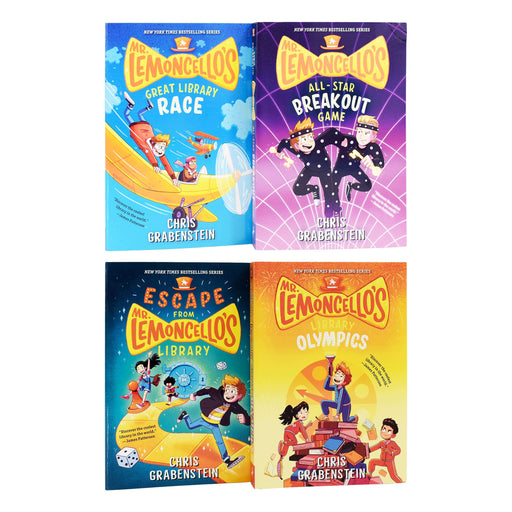Mr. Lemoncello's Library 1-4 Books Box Set By Chris Grabenstein - Ages 5-7 - Paperback 5-7 Yearling Books