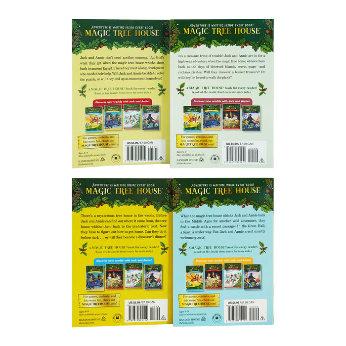 Magic Tree House Volumes 1-4 Boxed Set 4 Books By Mary Pope Osborne - Ages 6-9 - Paperback 5-7 Random House Books