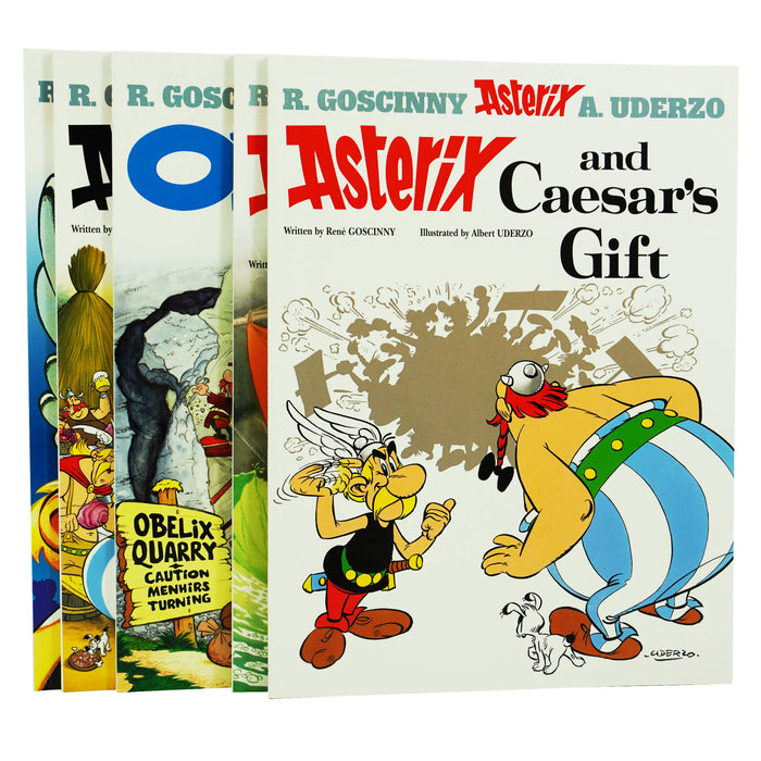 The Complete Asterix Series 5 (21-25) 5 Books Set By Rene Goscinny and Albert Uderzo - Ages 7-9 - Paperback 7-9 Hachette Children's Group