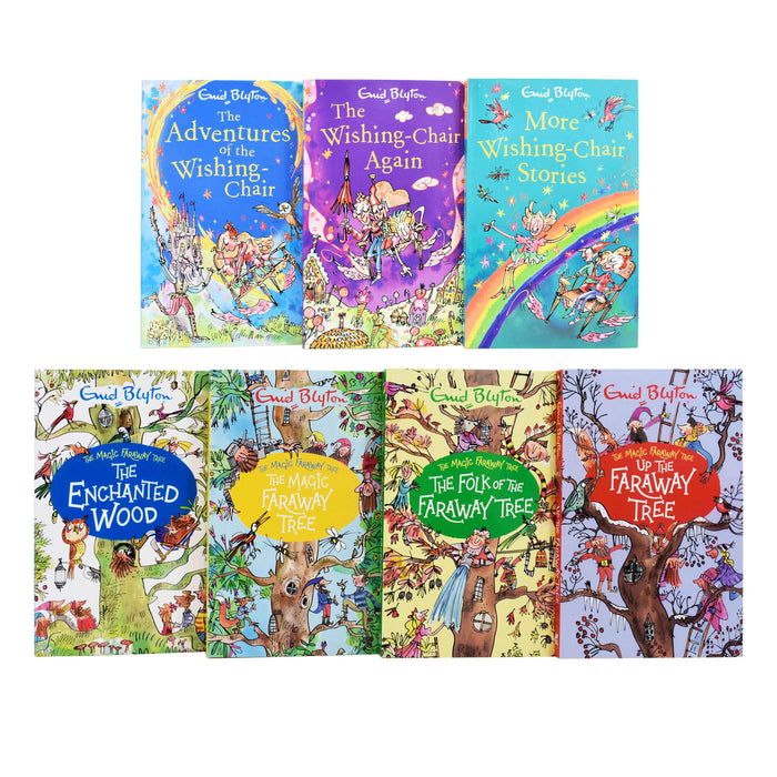 The Magical Worlds Complete Collection 7 Books By Enid Blyton - Ages 7-9 - Paperback 7-9 Hodder