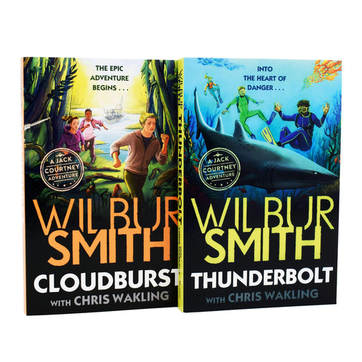 Wilbur Smith A Jack Courtney Adventures 2 Books Set (Thunderbolt, Cloudburst) - Young Adult - Paperback Young Adult Piccadilly Press