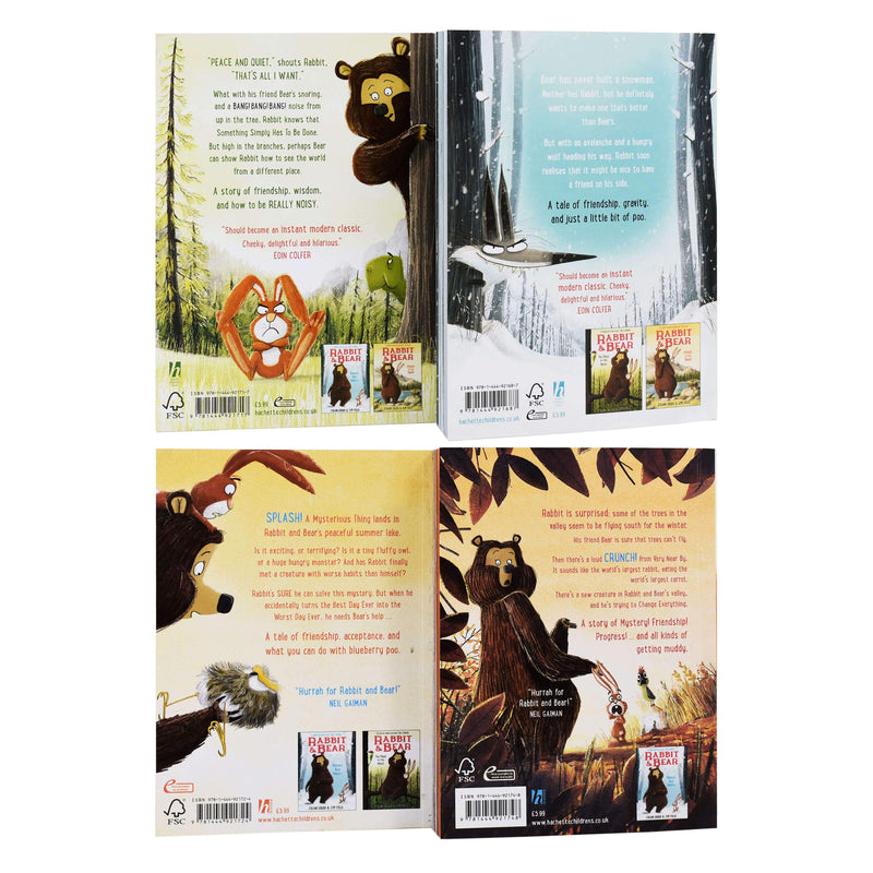 Rabbit and Bear Series 4 Books Collection Set By Julian Gough & Jim Field - Ages 7-9 - Paperback 7-9 Hodder Children's Books