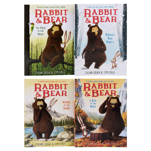 Rabbit and Bear Series 4 Books Collection Set By Julian Gough & Jim Field - Ages 7-9 - Paperback 7-9 Hodder Children's Books