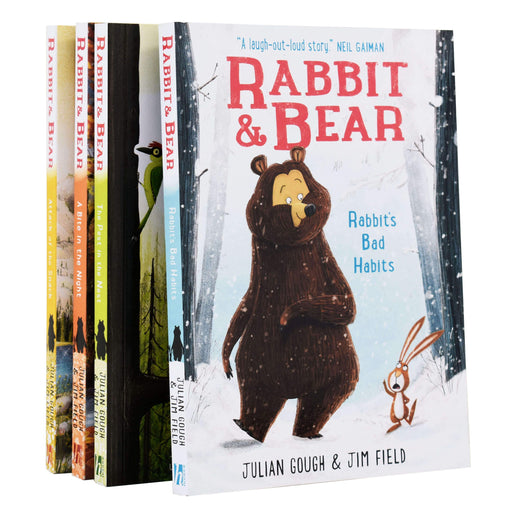 Rabbit and Bear Series 4 Books Collection Set By Julian Gough & Jim Field - Ages 7-9 - Paperback 7-9 Hodder Children's Books