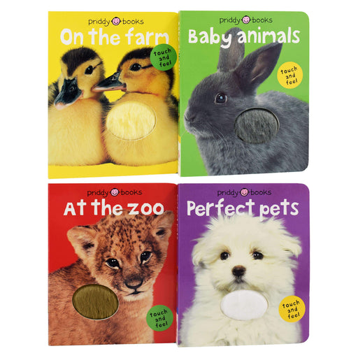 Touch and Feel 4 Books by Priddy Books - Ages 0-5 - Board Book 0-5 Priddy Books