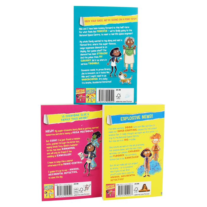 Anisha Accidental Detective 3 Books Collection Set By Serena Patel & Emma Mc Cann - Ages 9-14 - Paperback 9-14 Usborne Publishing Ltd