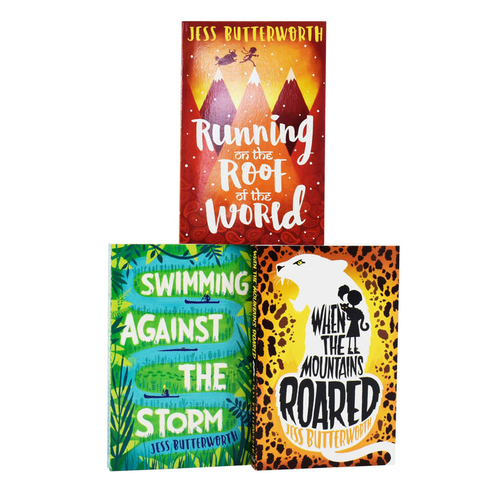 Jess Butterworth Collection 3 Books Set (Running on the Roof of the World, When the Mountains Roared, Swimming Against the Storm) - Ages 9-14 - Paperback 9-14 Orion Children's Books