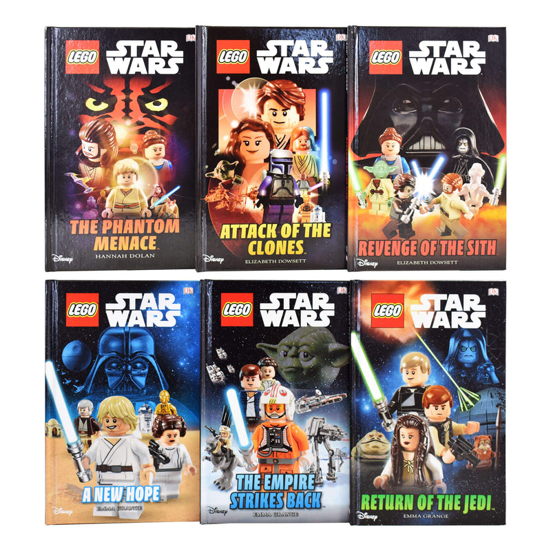 LEGO Star Wars Episodes I-VI The Complete Library 6 Books Box Set - Ages 5-7 - Hardback 5-7 DK