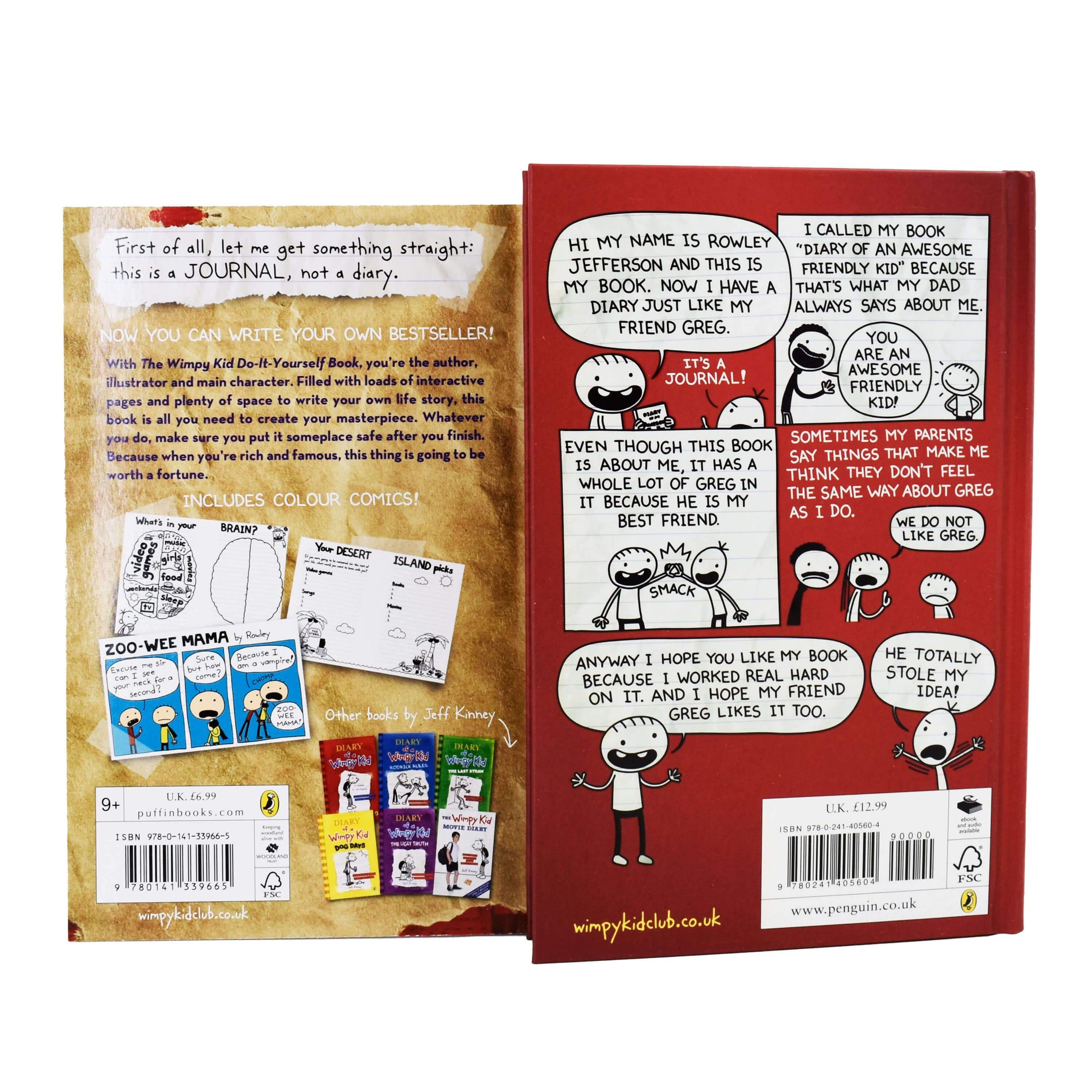 Rowley Jefferson Diary of an Awesome Friendly Kid & Wimpy Kid Do-It-Yo ...