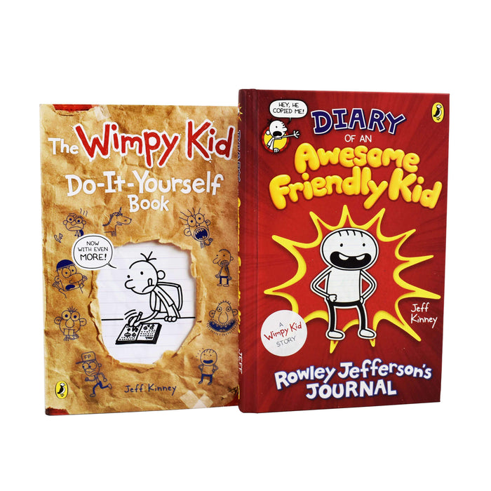 Diary of an Awesome Friendly Kid & Wimpy Kid Do-It-Yourself 2 Books Collection By Jeff Kinney - Ages 5-7 - Paperback/Hardback 5-7 Penguin
