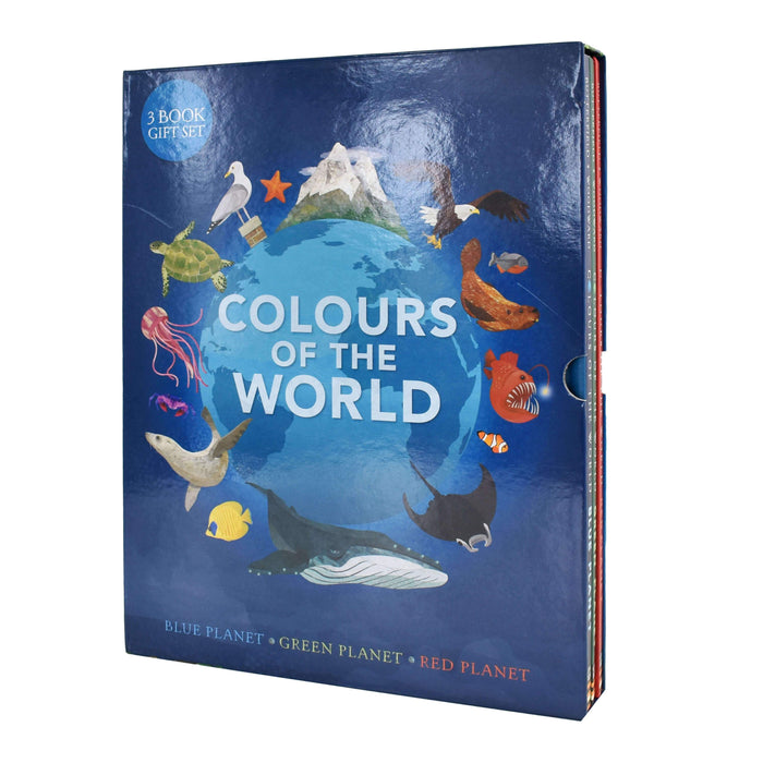 Colours of the World 3 Books Set (Blue Planet, Red Planet & Green Planet) By Moira Butterfiels, Jonathan Woodward - Ages 0-5 - Hardback 0-5 Little Tiger