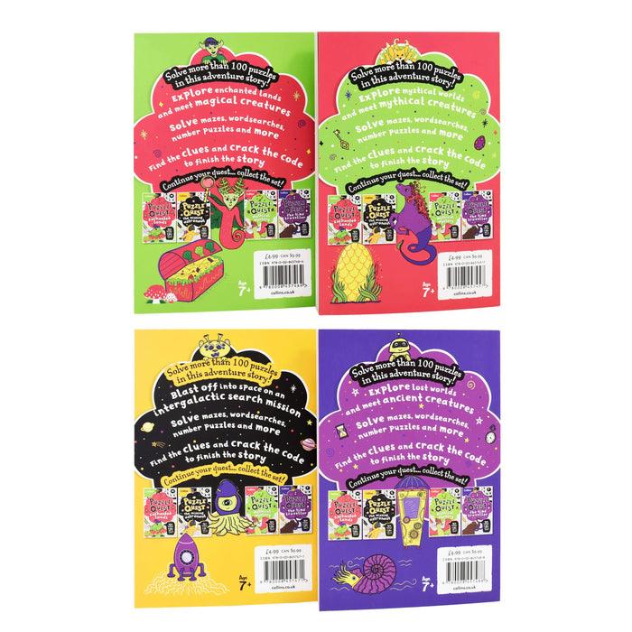 Collins Puzzle Quest 4 Books Collection Set By Kia Marie Hunt - Ages 7-9 - Paperback 7-9 Collins