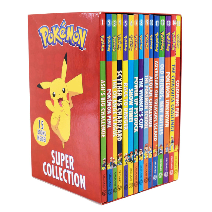 Pokemon Super Collection Series Books 1-15 Box Set By Tracey West - Ages 9-14 - Paperback 9-14 Orchard Books