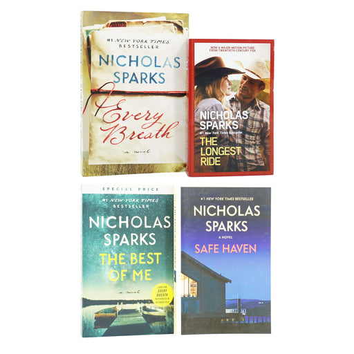 Nicholas Sparks Collection 4 Books Set (The Longest Ride, Every Breath, Safe Haven & The Best Of Me) - Young Adult - Paperback Young Adult Grand Central Publishing