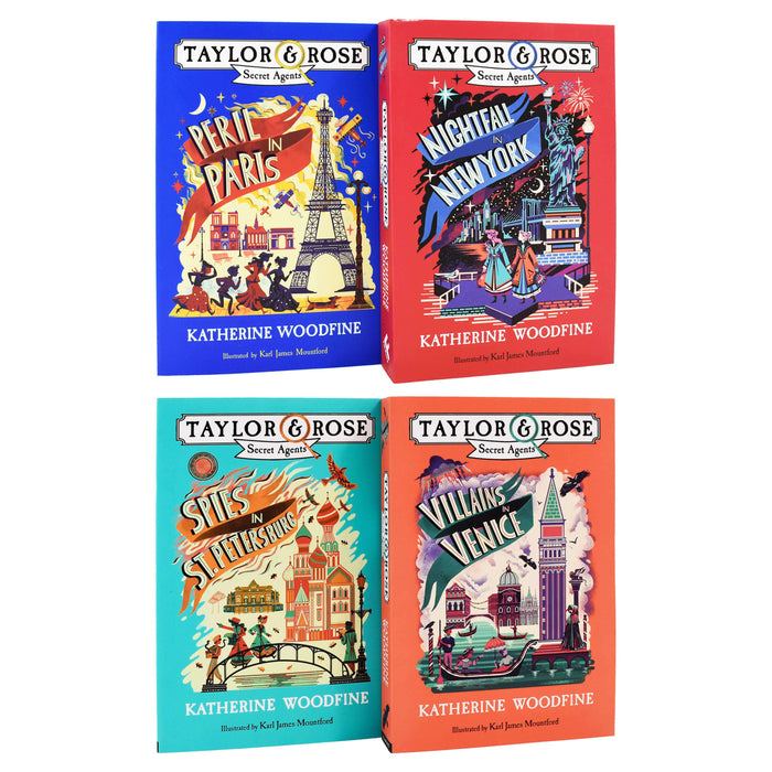 Taylor & Rose Secret Agents Series 4 Books Collection Set By Katherine Woodfine - Ages 9-14 - Paperback 9-14 Farshore